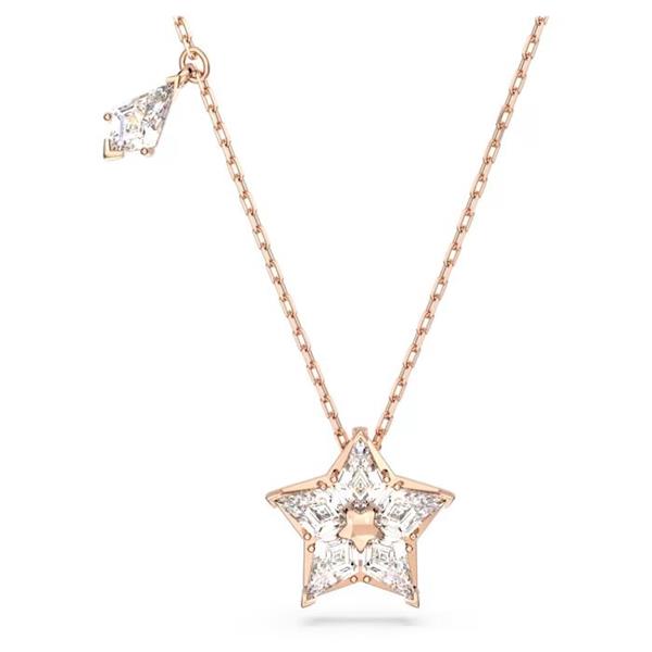 Swarovski 'Stella' Star Kite Cut Crystal Rose Tone Pendant 5