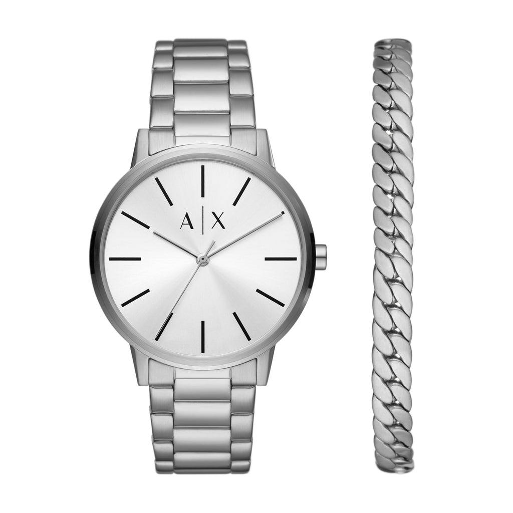 Armani Exchange 'Cayde' Watch & Bracelet Gift Set AX7138SET