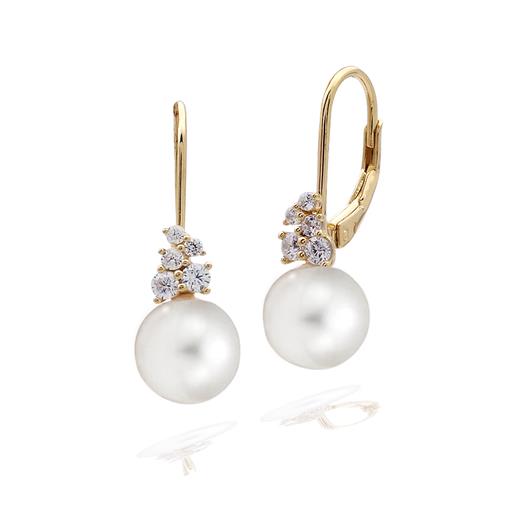 Georgini 'Governors' Gold Tone Sterling Silver Pearl Hooks E