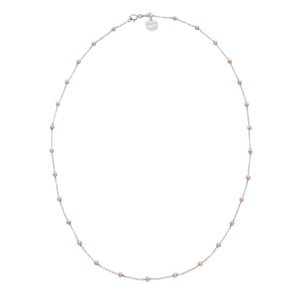 Najo 'Algonquin' Sterling Silver & Rose Tone 45cm Necklace N