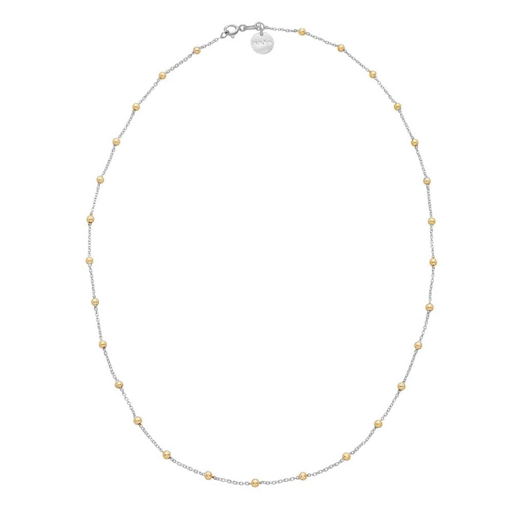 Najo 'Algonquin' Sterling Silver & Yellow Gold 100cm Trace C