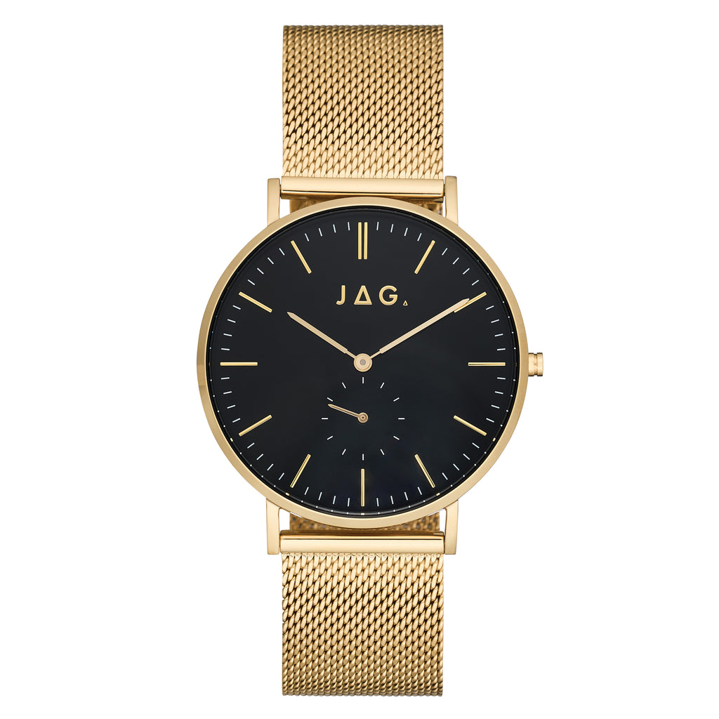 Jag 'John' Gold Tone Mesh Strap Watch J2604A