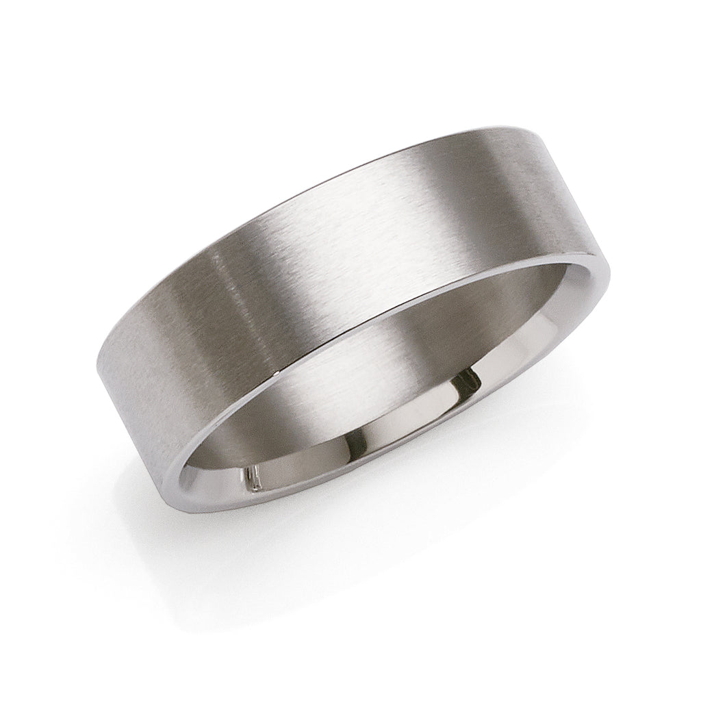 Stainless Steel 7mm Wide Satin Finish Band