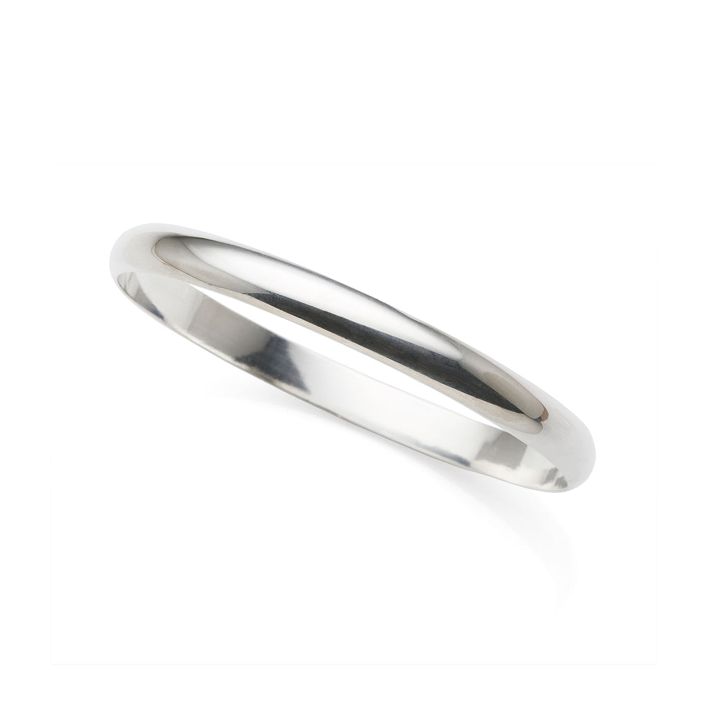 Sterling Silver Solid 7mm Wide 65mm Bangle