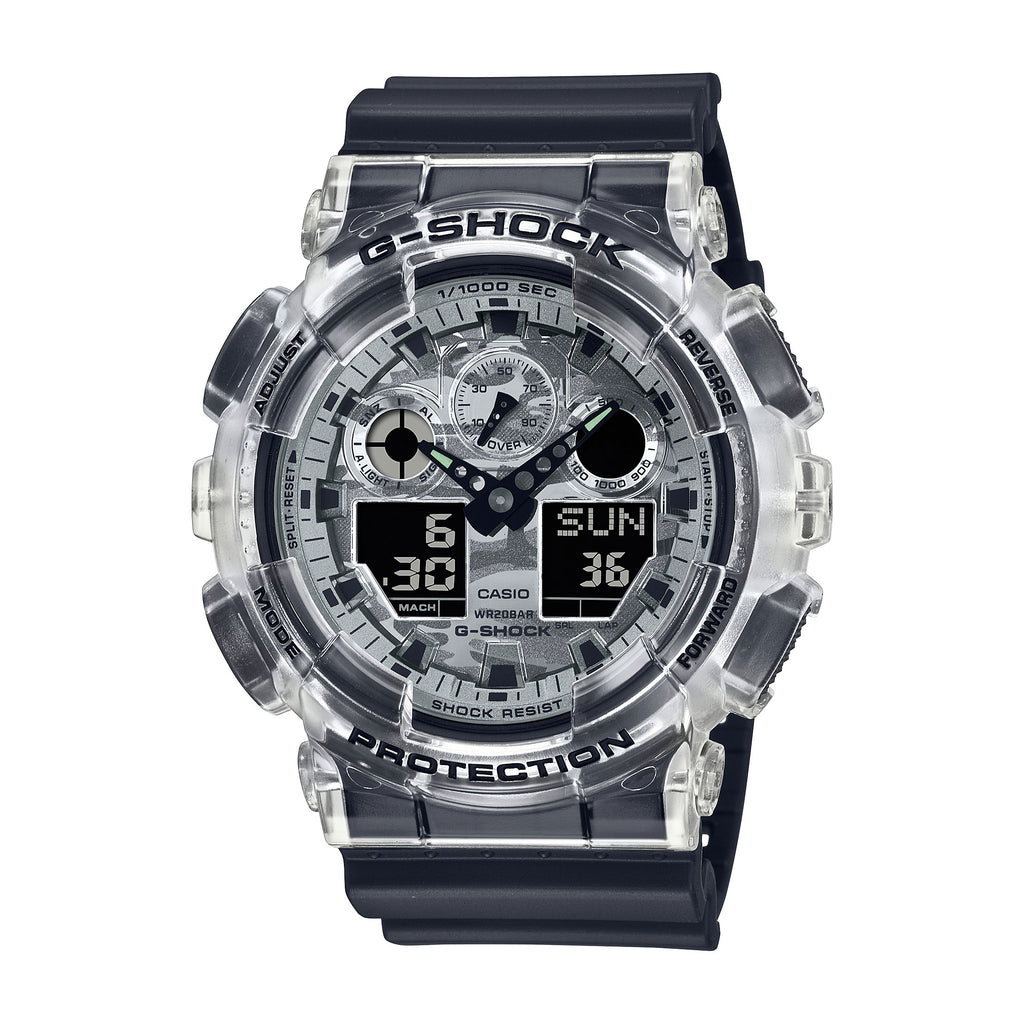 Casio G-Shock Transparent Duo Analogue Digital Watch GA100SK