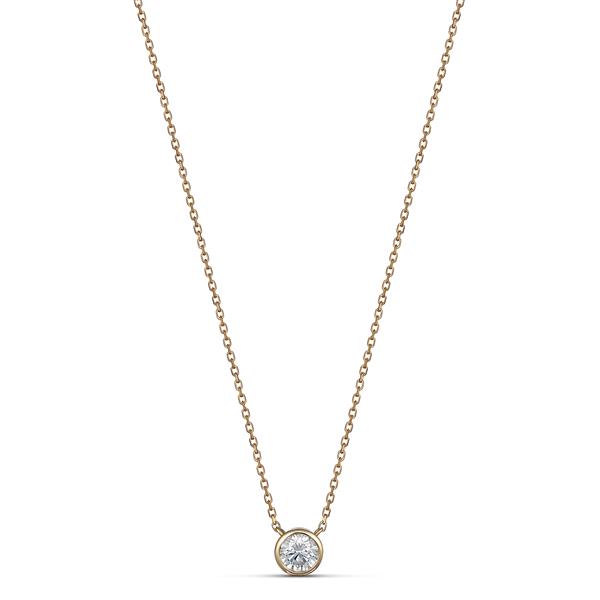 Evergem 9ct Yellow Gold 6mm Cubic Zirconia Necklet N10-0010-