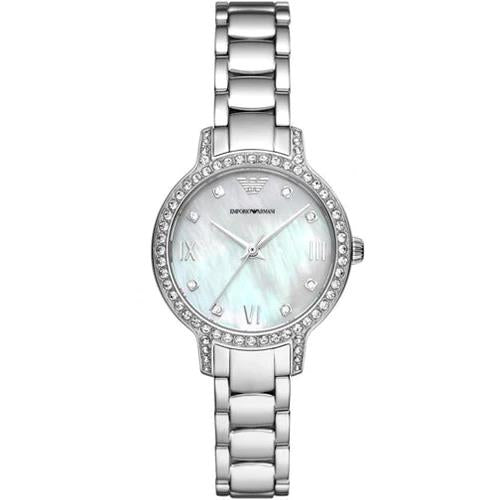 Emporio Armani 'Cleo' 32mm Stainless Steel Crystal Watch AR1