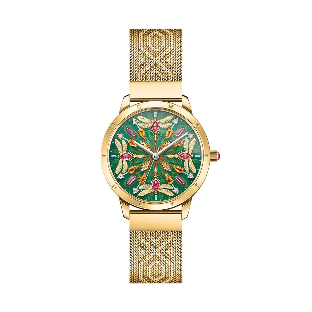 Thomas Sabo Tropical Dragonfly Gold-Tone Green Dial Watch TW