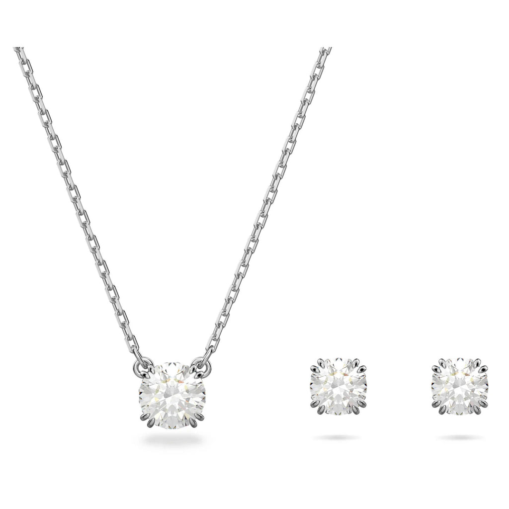 Swarovski 'Constella' White Crystal Stud & Pendant Set 56476