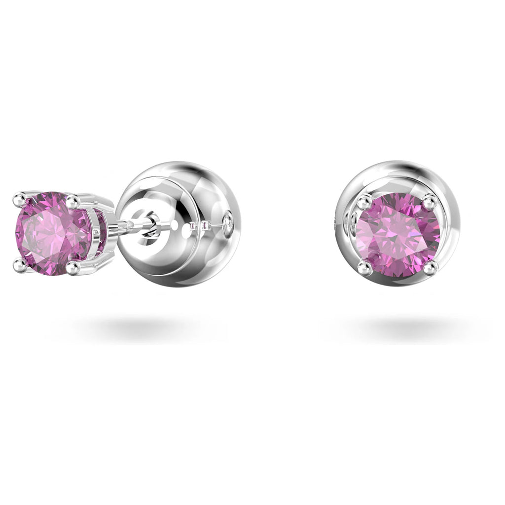 Swarovski 'Stilla' Purple Round Crystal Studs 5639135