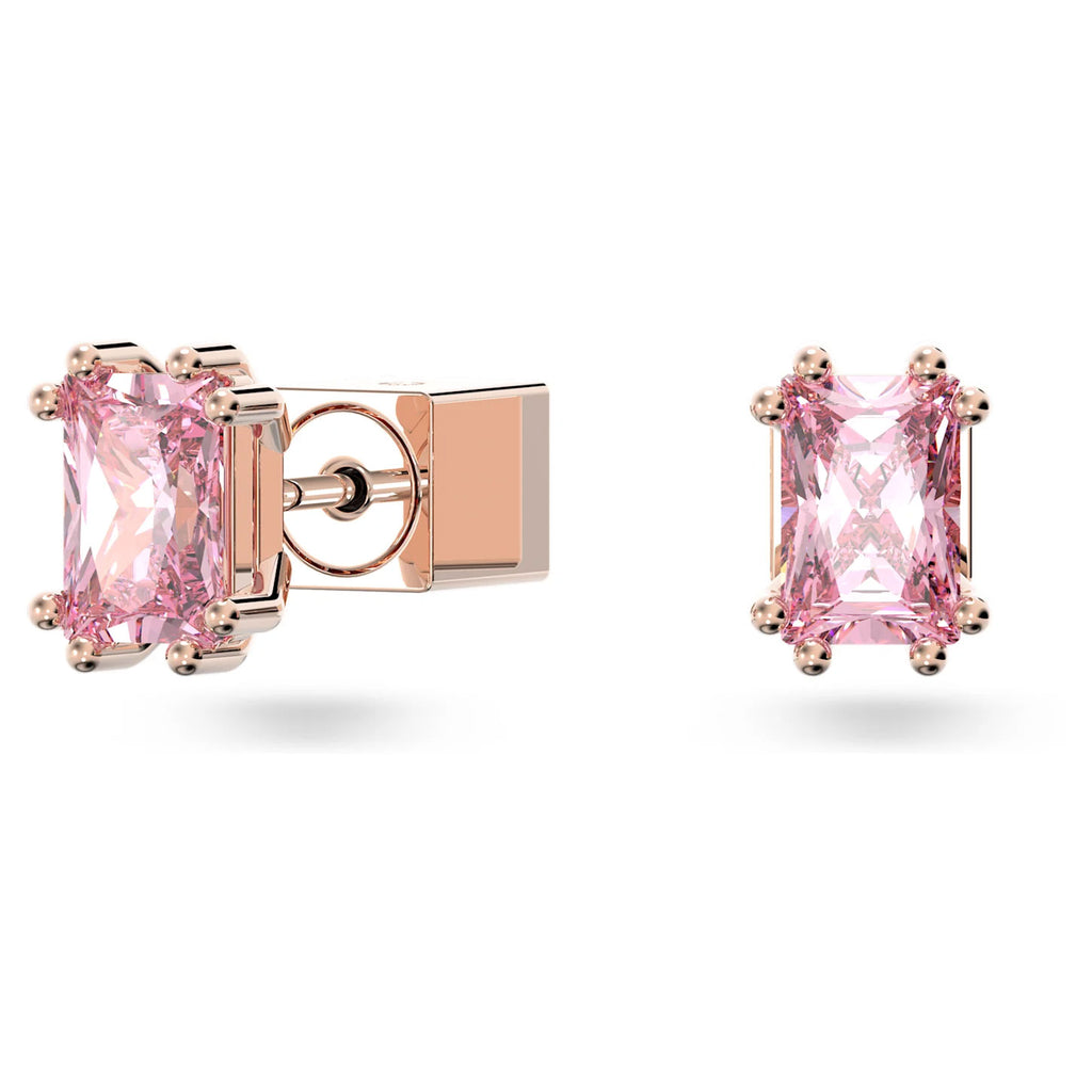 Swarovski 'Stilla' Pink Cushion Cut Stud Earrings 5639136