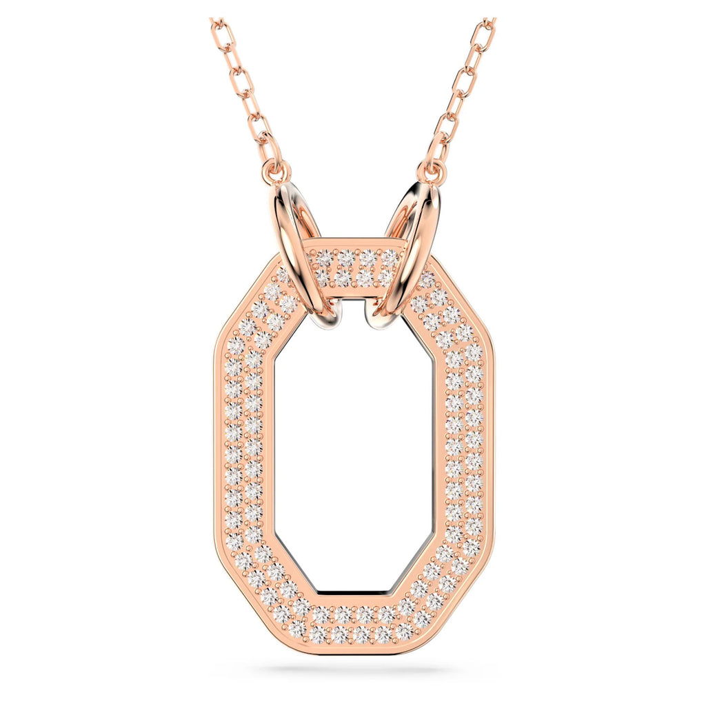 Swarovski Dextera Rose Gold Tone Octagon Crystal Pendant 564