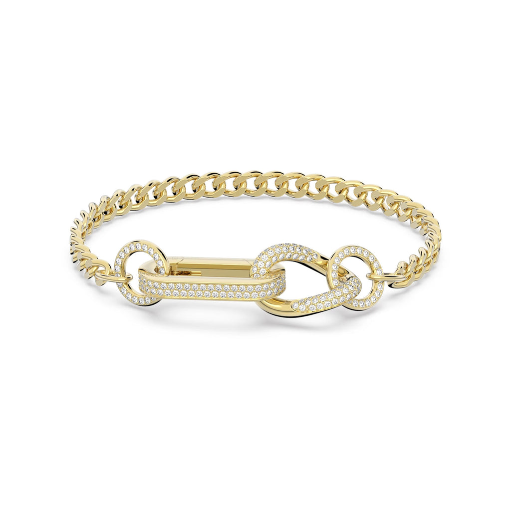 Swarovski Dextera Gold Tone Mixed Link Bracelet 5636740