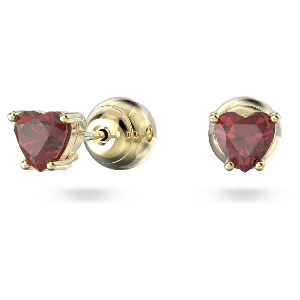 Swarovski 'Stilla' Red Heart Crystal Gold Tone Studs 5639133