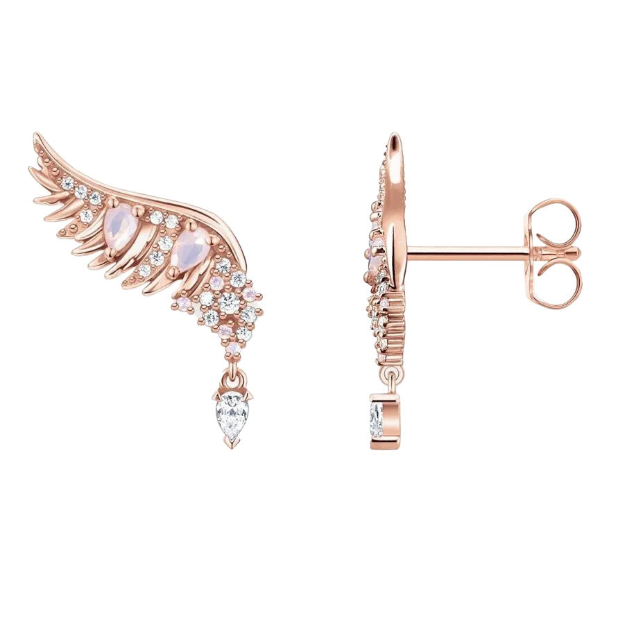 Thomas Sabo Rose Tone Cubic Zirconia Rising Phoenix Wing Stu