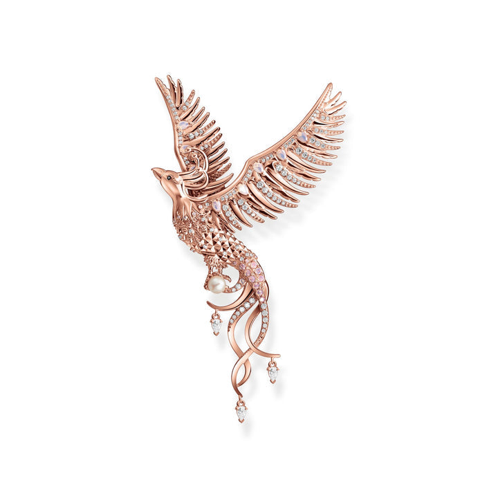 Thomas Sabo Rose Tone Cubic Zirconia Rising Phoenix Pendant