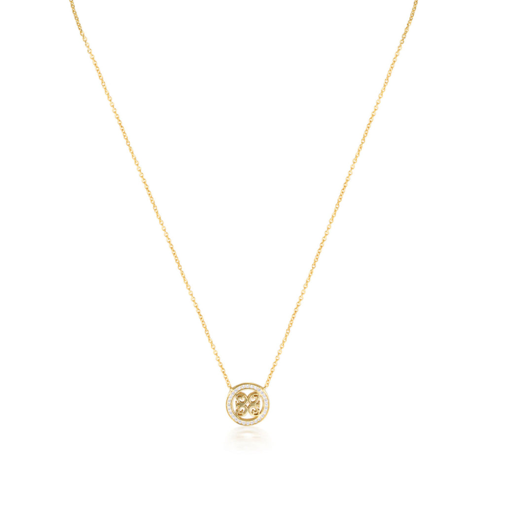 Georgini 'Signature Medalion' Gold Tone Cubic Zirconia Penda