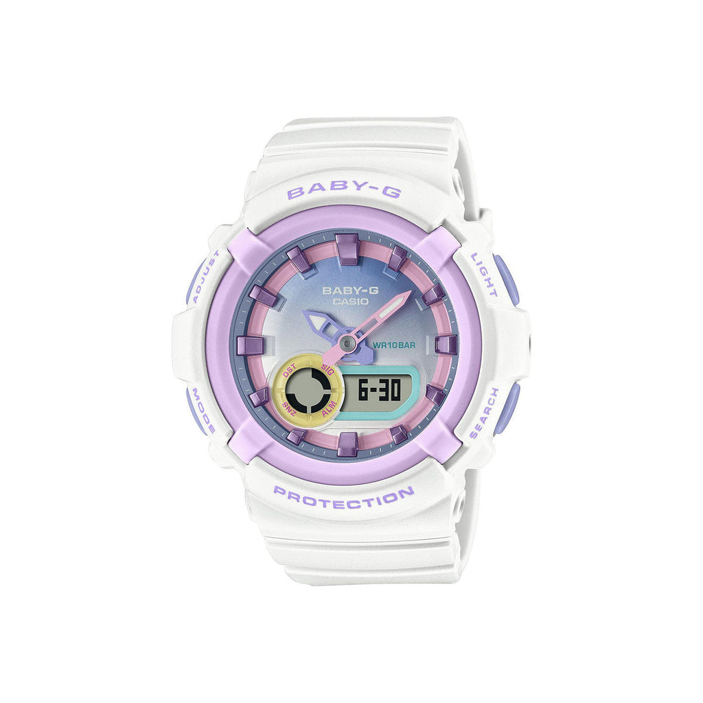 Casio Baby-G Pastel Pink Metallic Analogue Digital Watch BGA