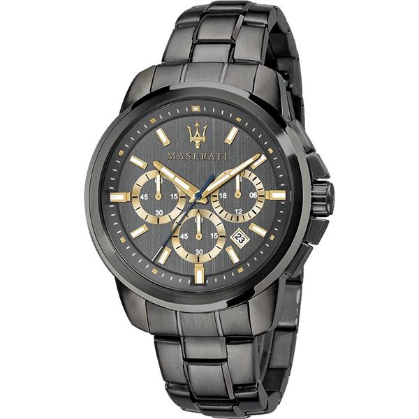 Maserati 'Successo' Black Chronograph Watch R8873621007