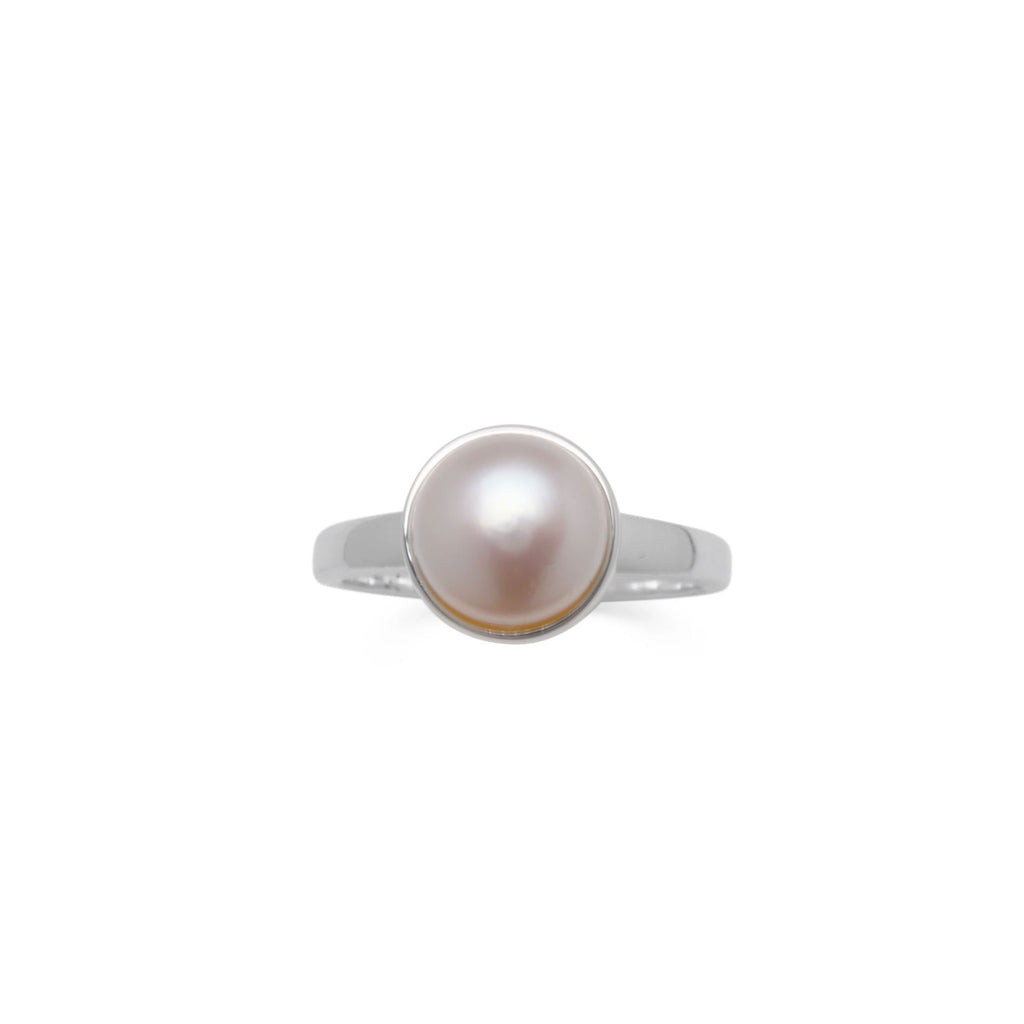 Von Treskow Sterling Silver Pearl Dome Ring FWR02-S