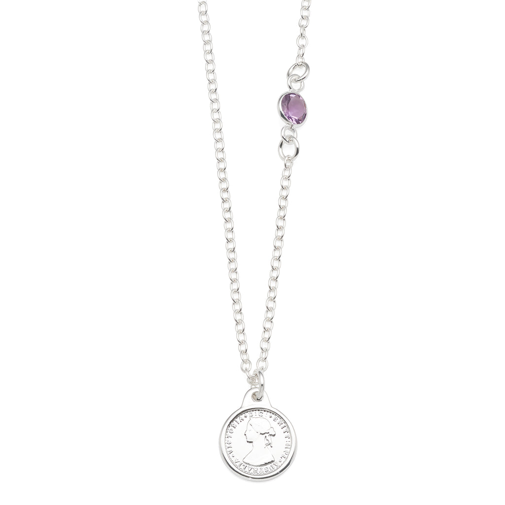 Von Treskow Amethyst Trace Chain with Token Coin AMN08-S