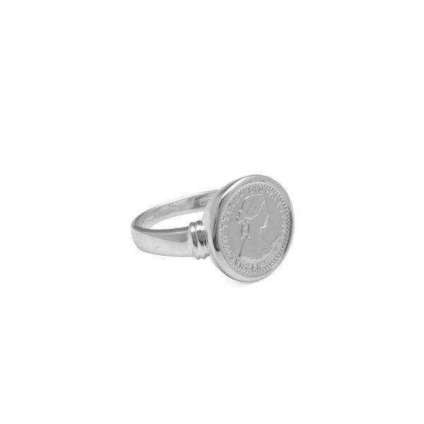 Von Treskow Sterling Silver Mini Coin Ring TTR01-S