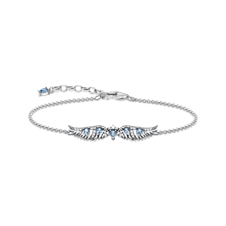 Thomas Sabo Blue Cubic Zirconia Phoenix Wing Silver Bracelet