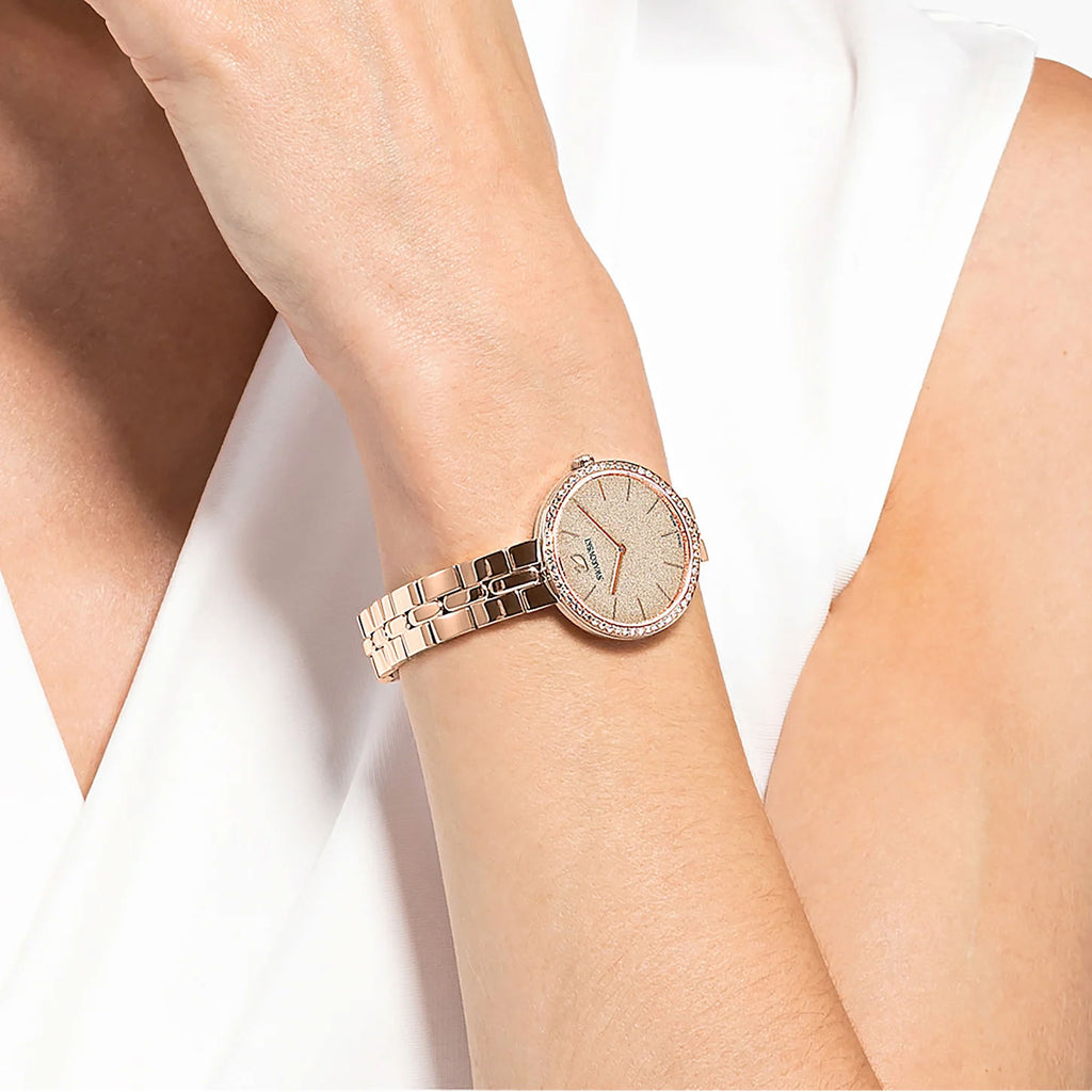 Swarovski 'Cosmopolitan' Rose Tone Crystal Dial Watch