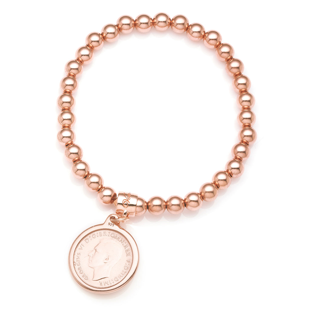 Von Treskow Sixpence Stretch Ball Bracelet BVS02-R