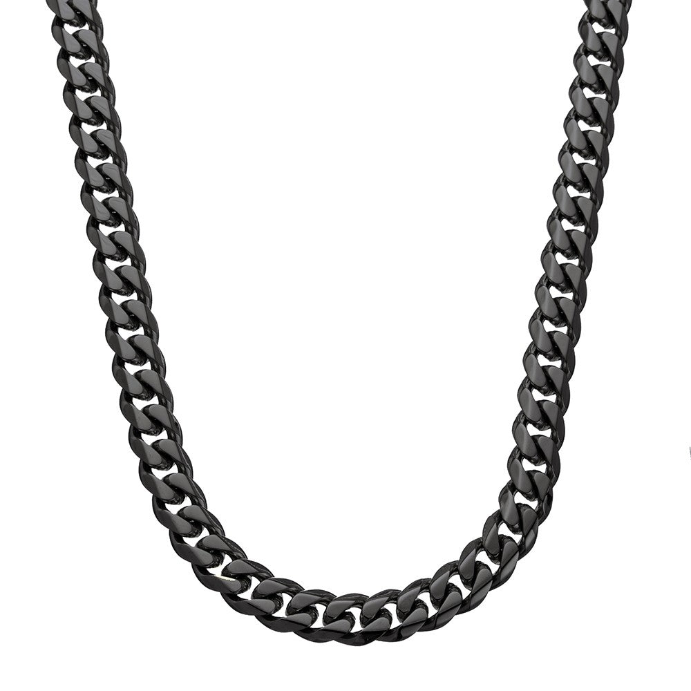 Blaze Black Stainless Steel Flat Curb Chain