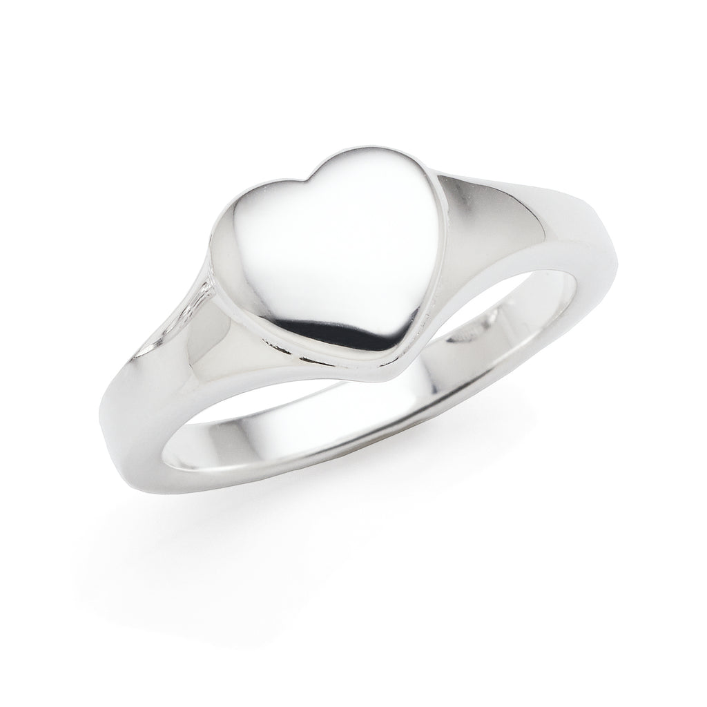 Sterling Silver Plain Heart Ring