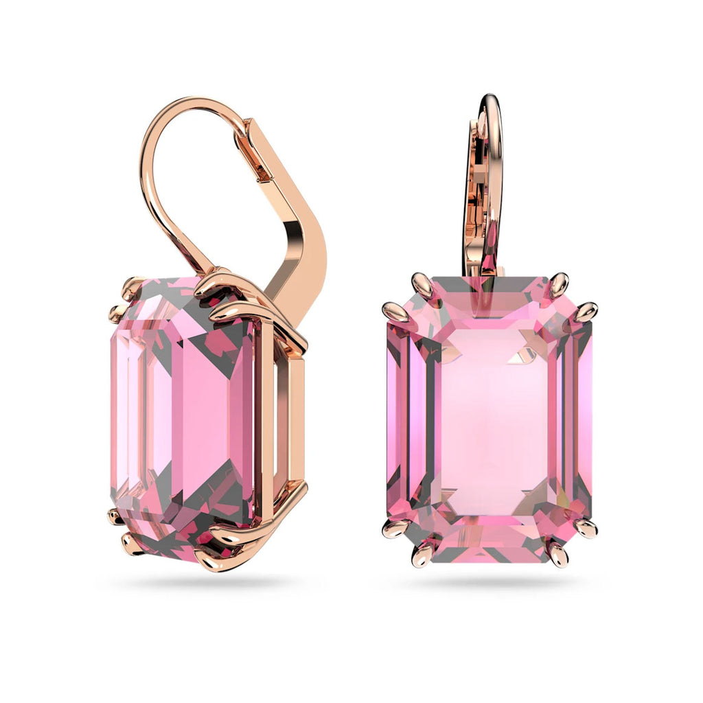 Swarovski 'Millenia' Pink Octagon Crystal Drop Earrings 5619