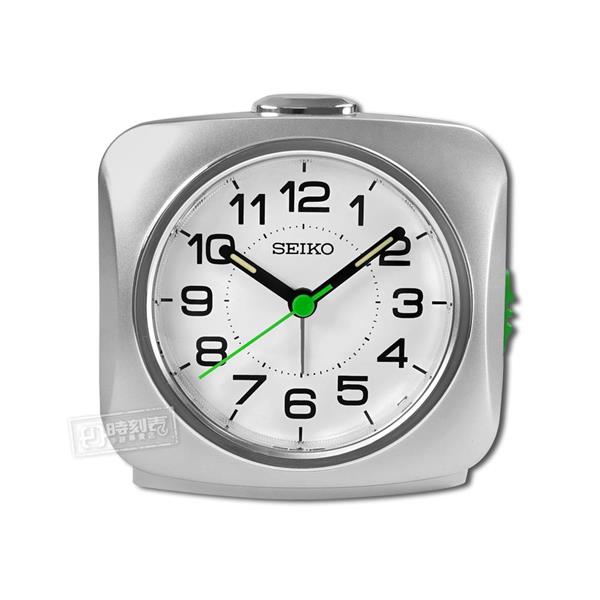 Seiko Silver Analogue Bedside Alarm Clock QHE194-S