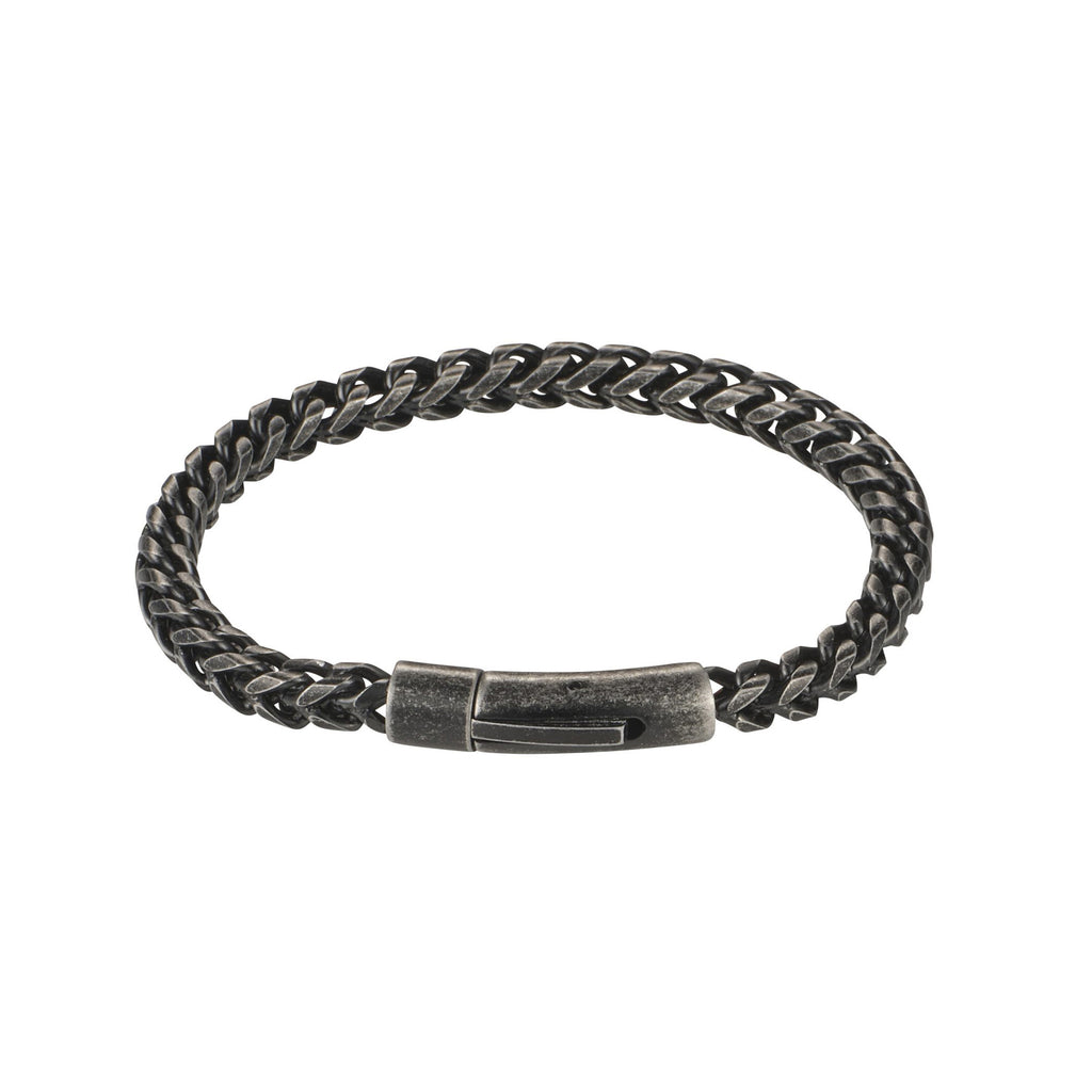 Cudworth Stainless Steel Antique Plated Curb Bracelet 480-74