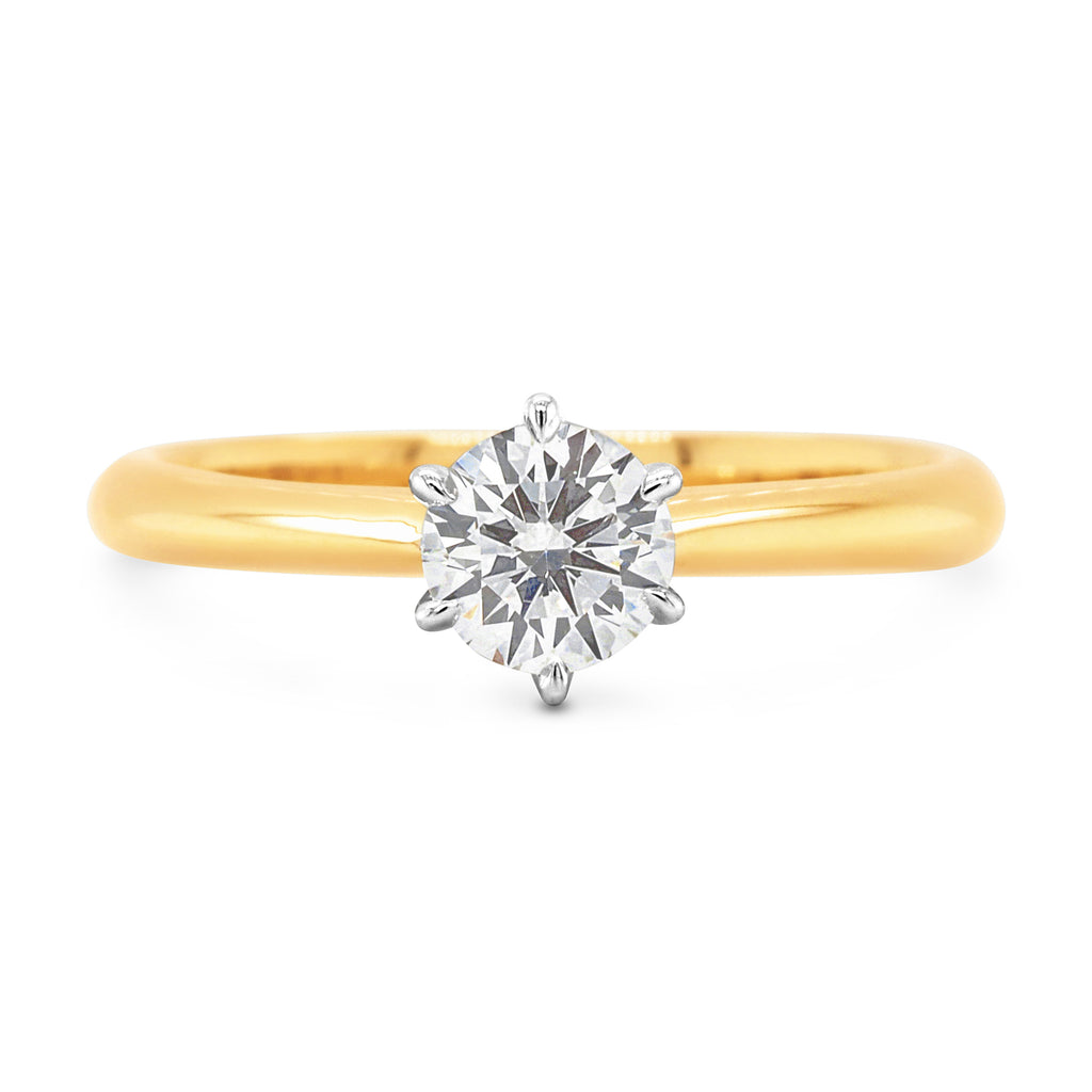 9ct Yellow Gold Lab-Created 0.50CT Diamond Solitaire Engagem
