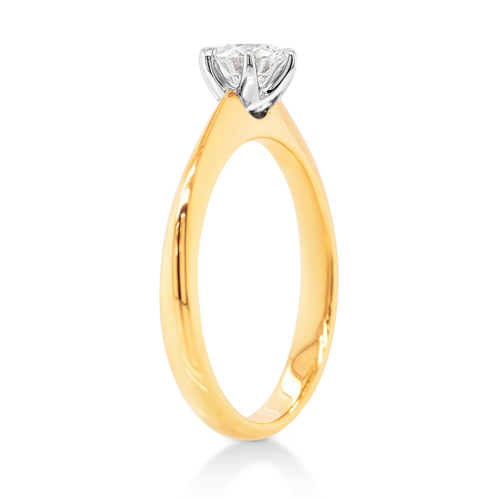 9ct Yellow Gold Lab-Created 0.50CT Diamond Solitaire Engagem