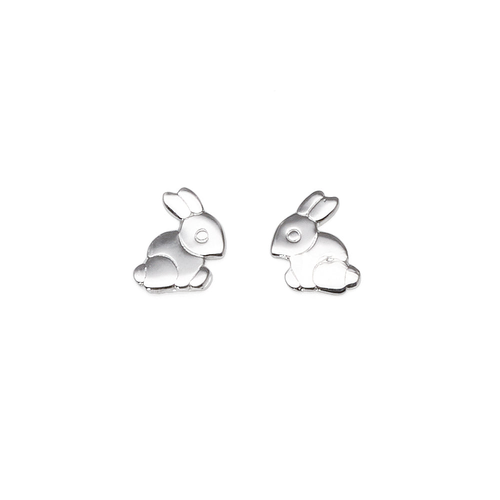 Sterling Silver Bunny Rabbit Stud Earrings