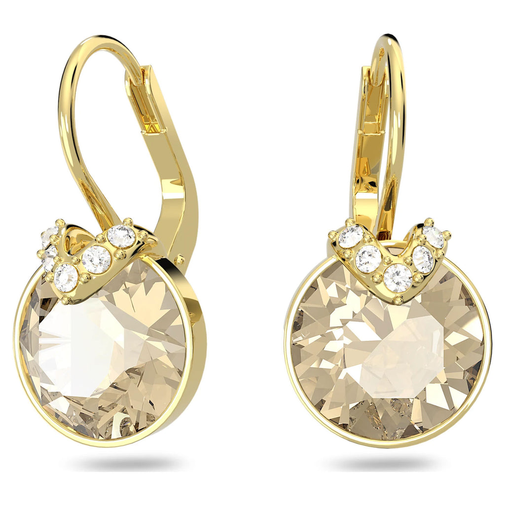 Swarovski 'Bella' Gold Crystal Gold Tone Earrings 5662093