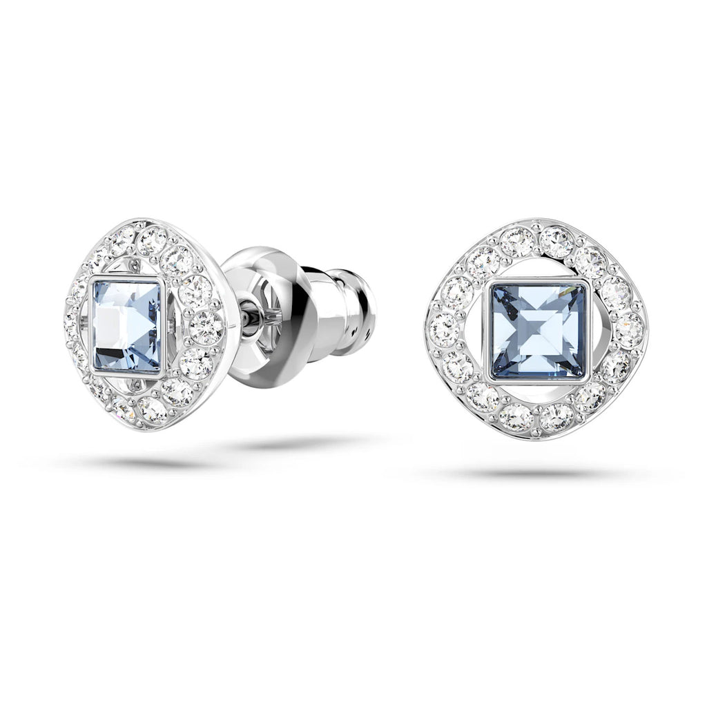 Swarovski 'Angelic' Square Blue Crystal Stud Earrings 566214