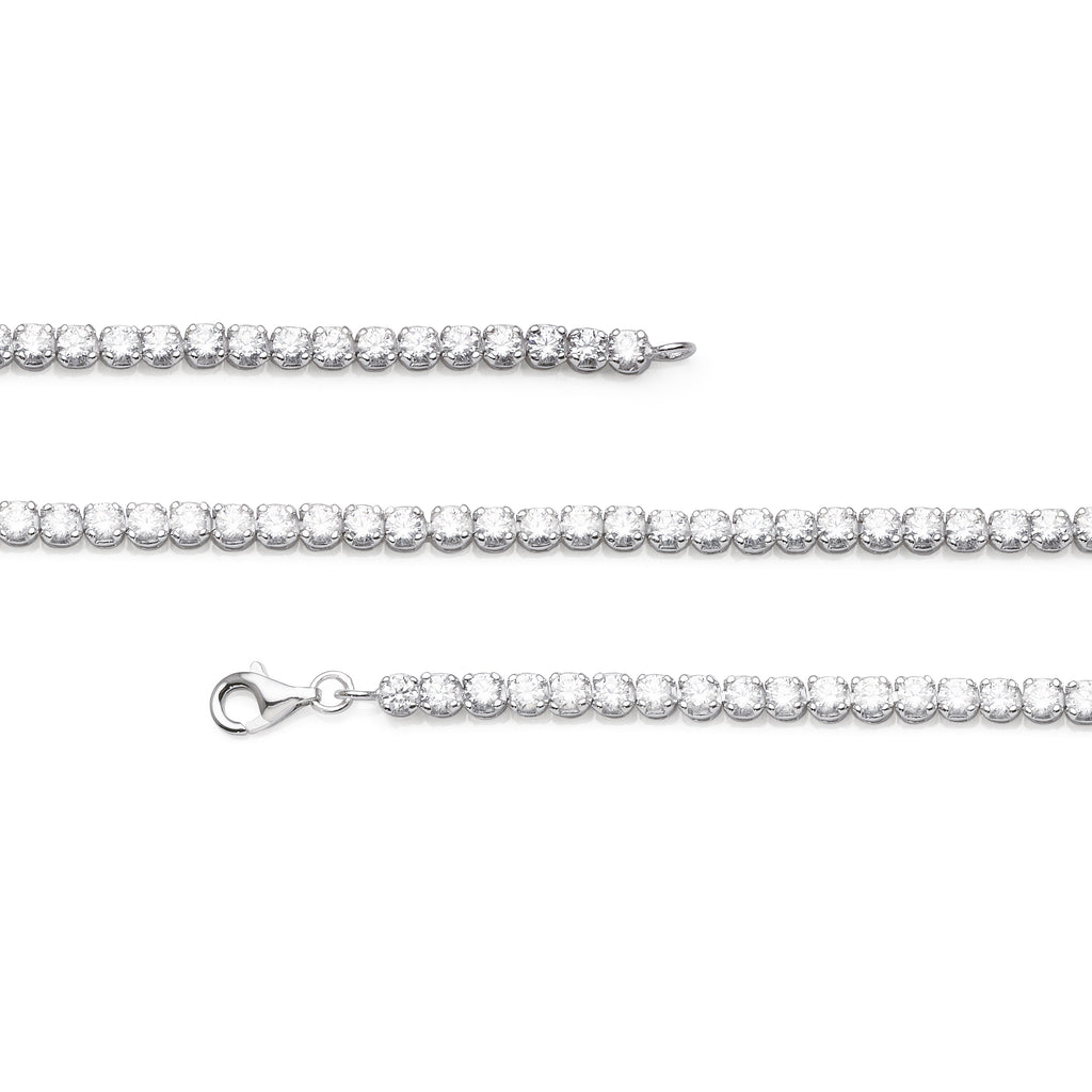 Sterling Silver Cubic Zirconia 19cm Tennis Bracelet