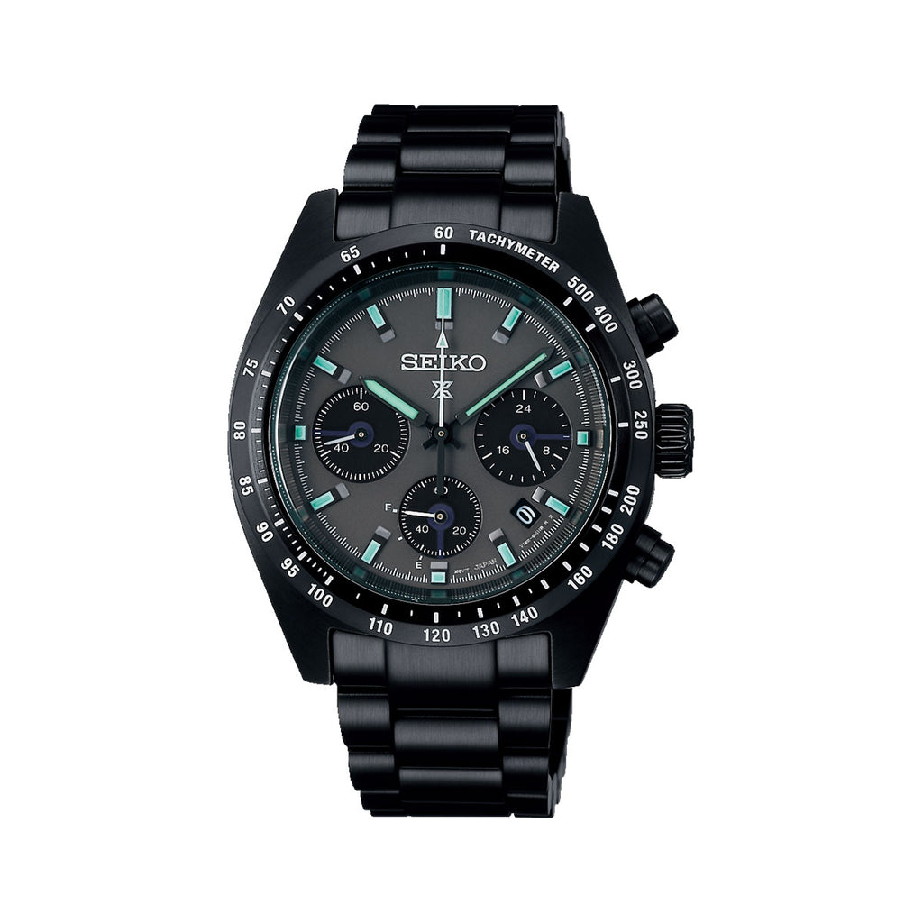 Seiko Prospex Solar Speedtimer Chronograph Black Watch SSC91