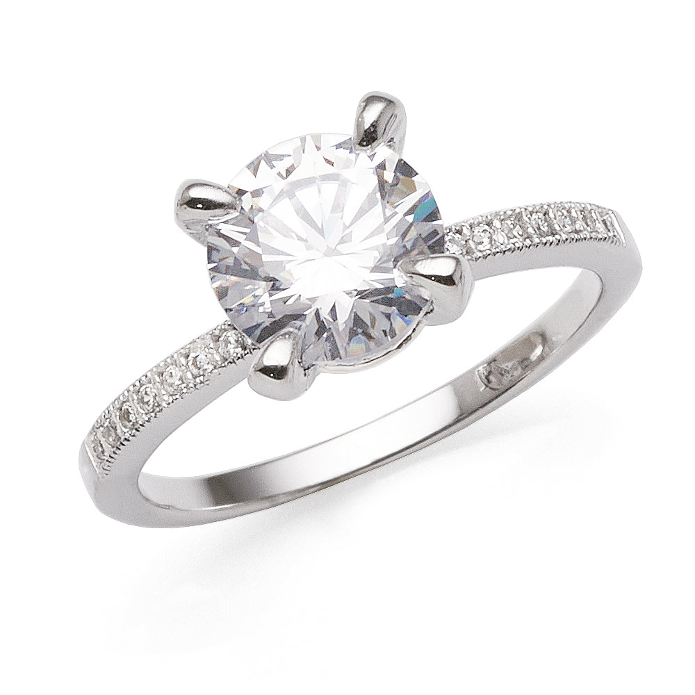 Sterling Silver Cubic Zirconia Dress Ring