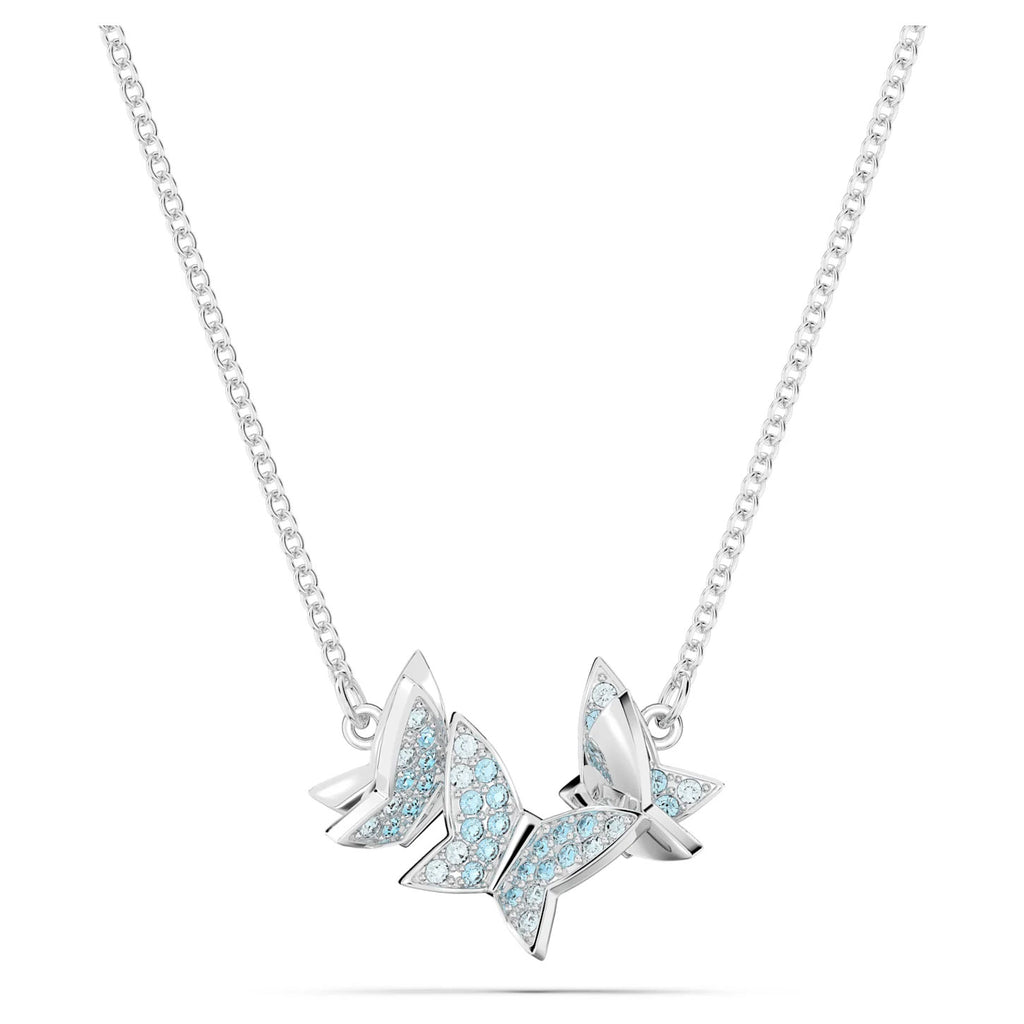 Swarovski 'Lilia' Butterfly Blue Crystal 38-43cm Necklet 566