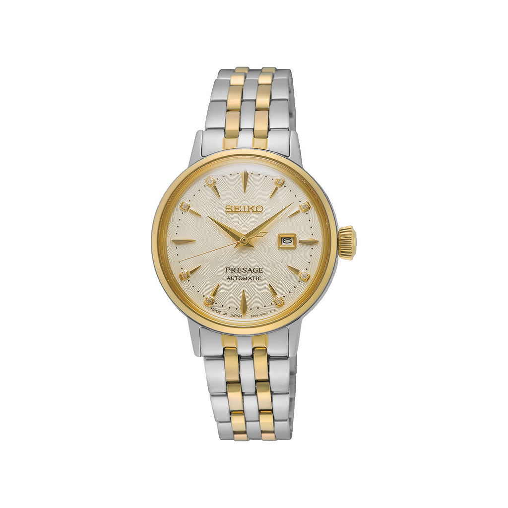 Seiko Presage Diamond Automatic 2-Tone Watch SRE010J