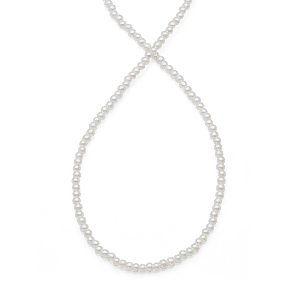 Sterling Silver 40cm Synthetic 3mm Pearl Necklet