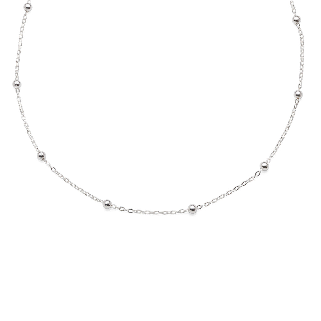 Sterling Silver 45cm 3mm Ball Trace Chain
