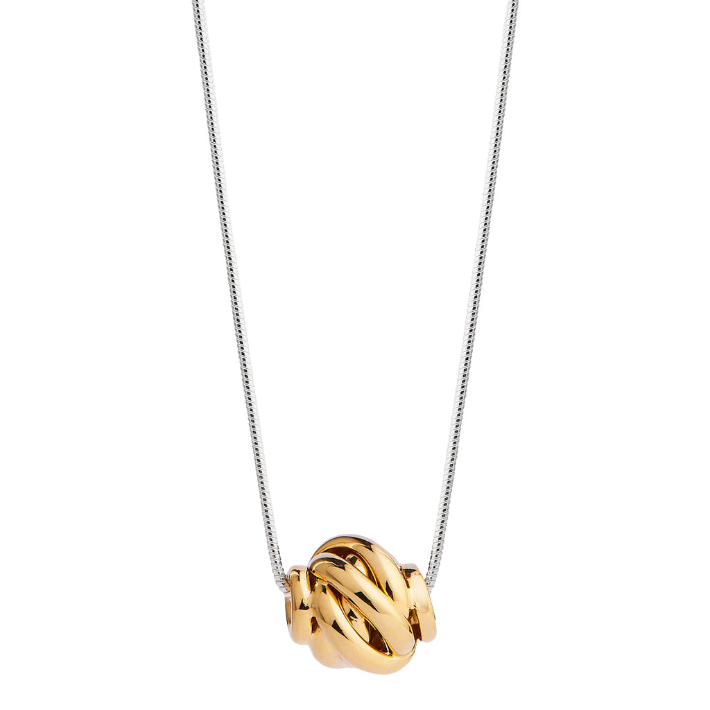 Najo 'Nest' Gold Tone Sterling Silver Pendant on Snake Chain