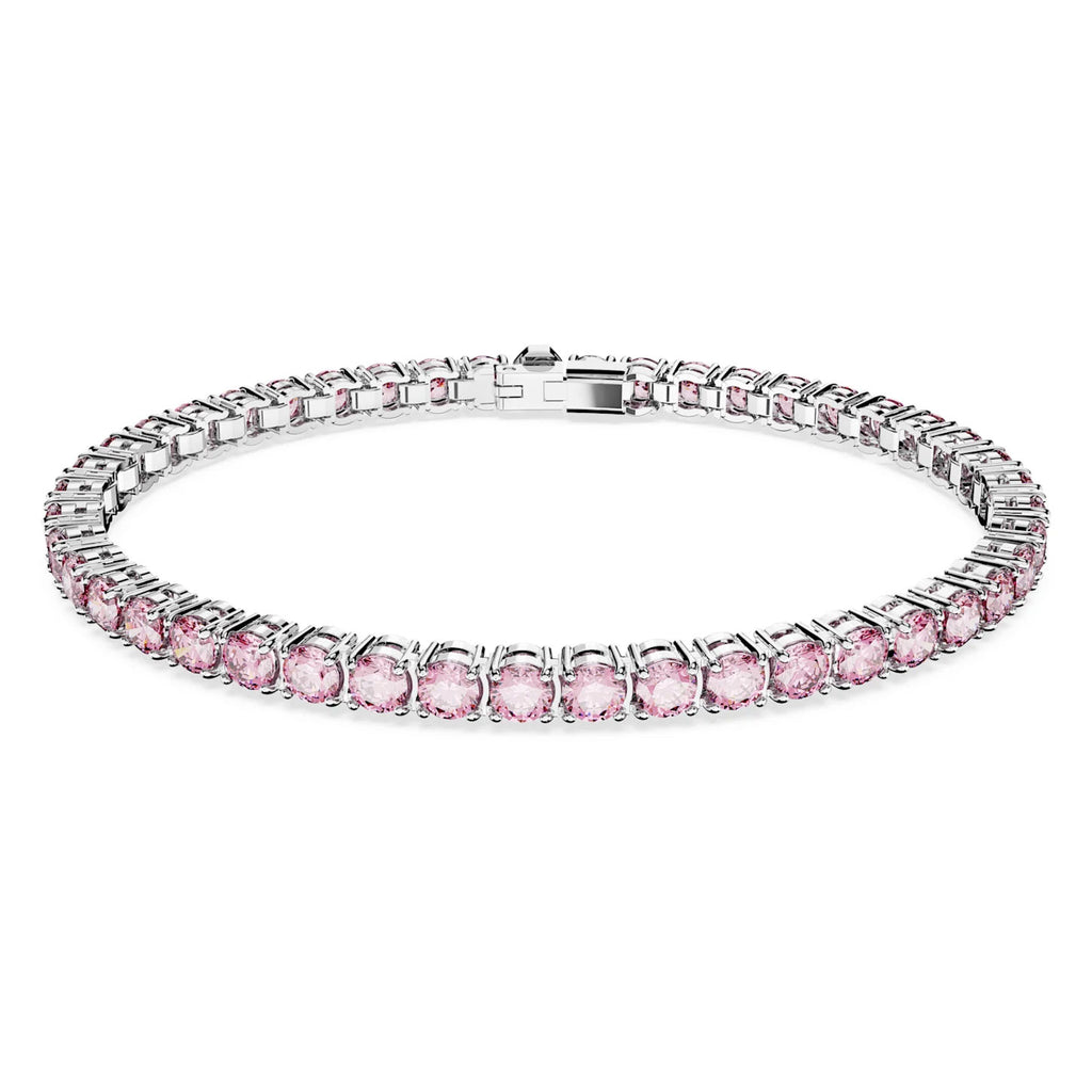 Swarovski Matrix Pink Crystal Tennis 16.5cm Bracelet 5648931