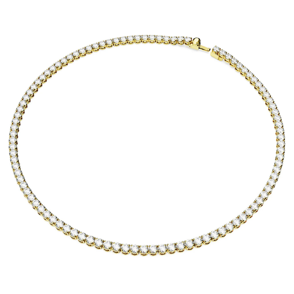 Swarovski Matrix Gold Tone Crystal 41cm Tennis Necklet 56576