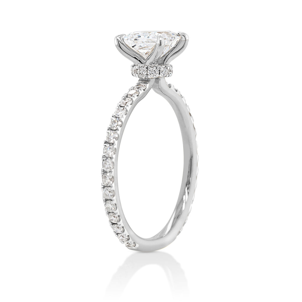 18ct White Gold Lab Grown Princess Cut Diamond Ring TDW1.5CT